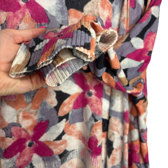 NIC+ZOE LINEN BLEND GLOWING PETALS 4-WAY CARDIGAN PL - Picture 6 of 16